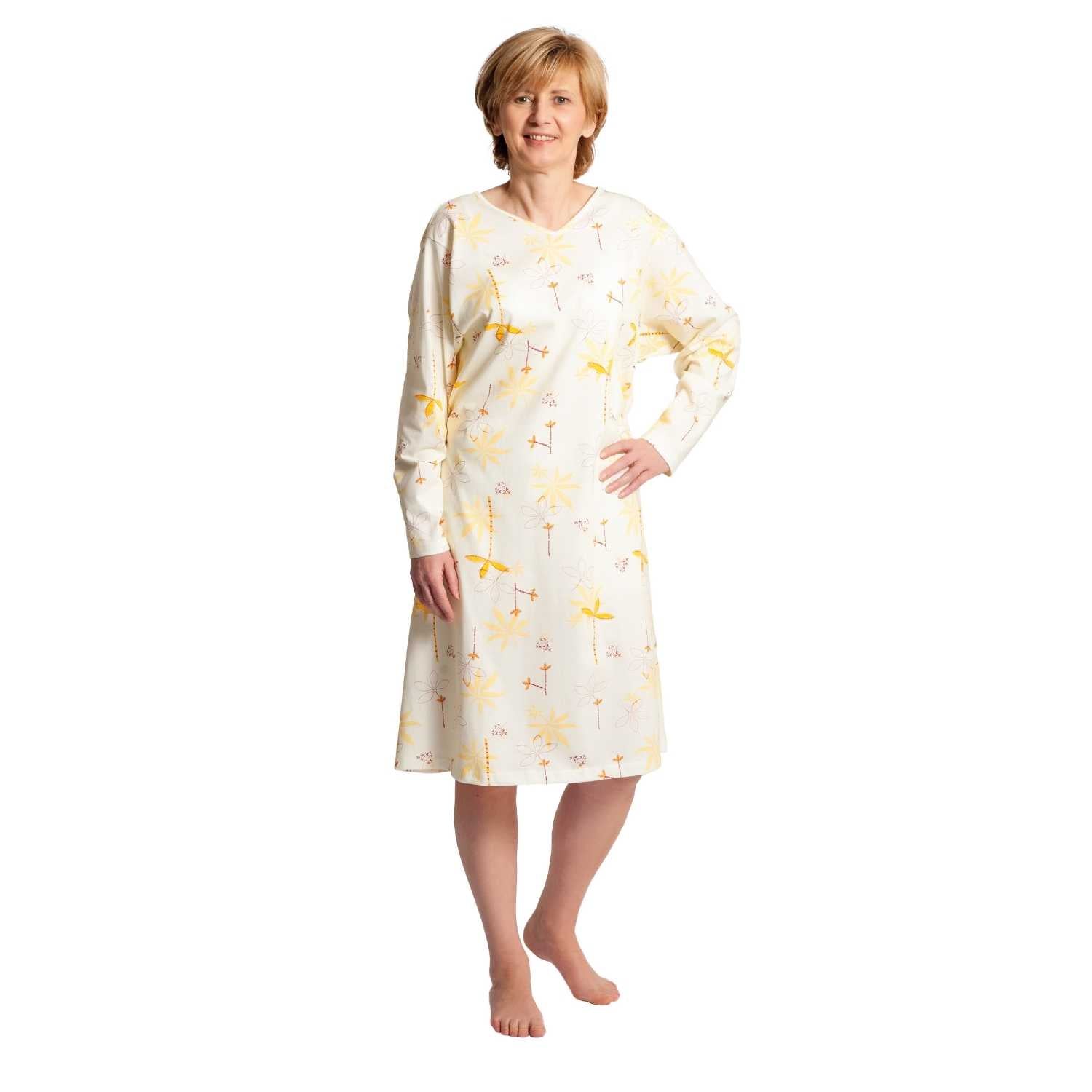 Suprima 4070, Pflegehemd Baumwolle zum Binden für Damen, Langarm - versch. Farben, Gr. S/M & L/XL